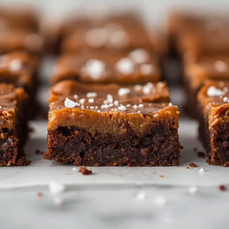 Creamy Salted Caramel Brownie Bars