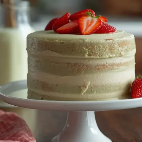 Strawberry Matcha Birthday Cake recipe