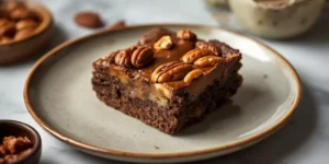 Rich Turtle Brownies with Gooey Caramel