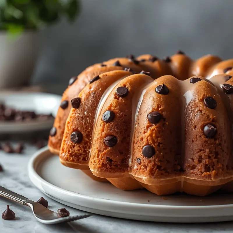 Fluffy Vanilla Chocolate Chip Bundt Cake with Golden Crust Fluffy Vanilla Chocolate Chip Bundt Cake with Golden Crust