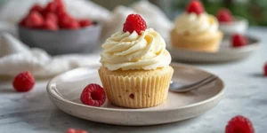 Soft Vanilla Raspberry Cupcakes with Creamy Frosting