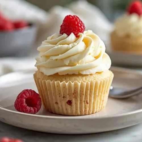 Vanilla Raspberry Cupcakes recipe