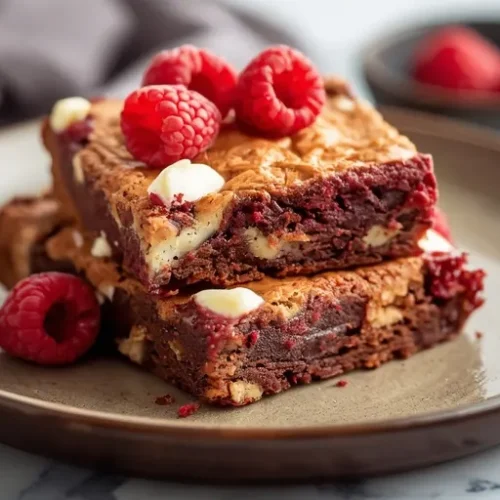 White Chocolate Raspberry Brownies recipe
