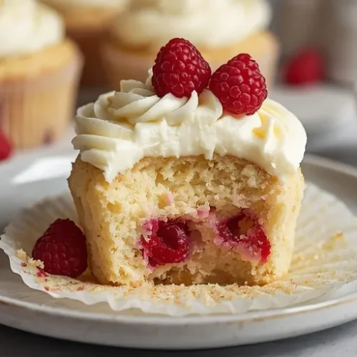 White Chocolate Raspberry Cupcakes recipe