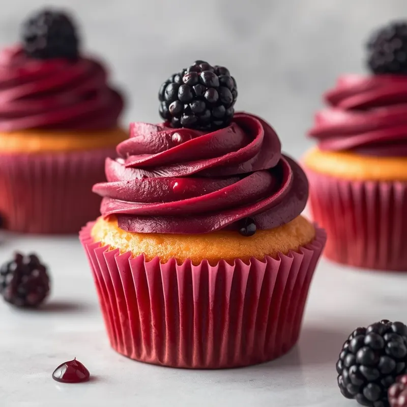 Juicy Blackberry Cupcakes Juicy Blackberry Cupcakes