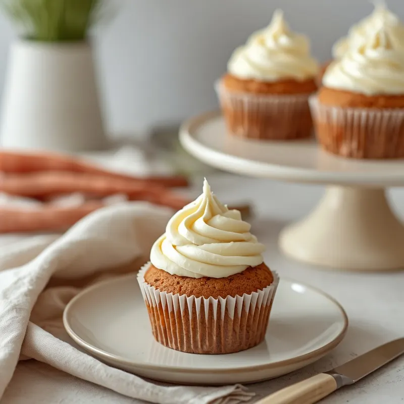 Soft Carrot Cake Cupcakes