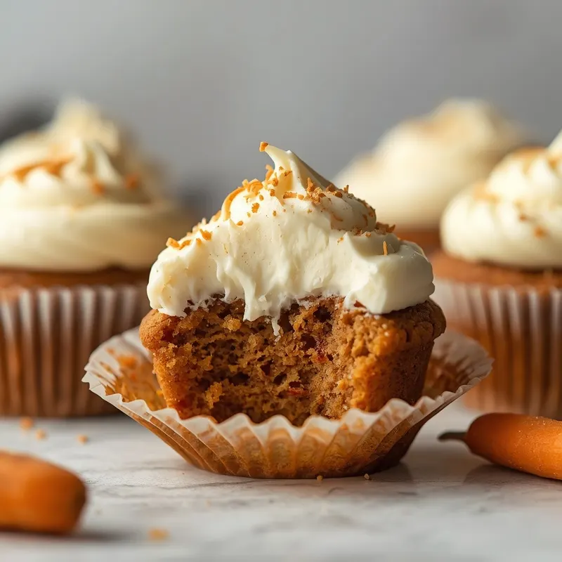 Soft Carrot Cake Cupcakes