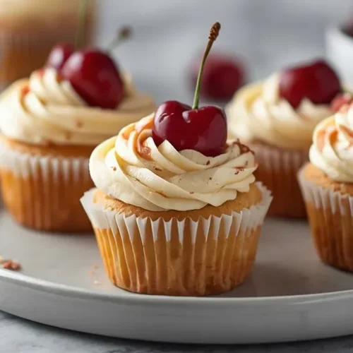 Cherry Almond Cupcakes recipe