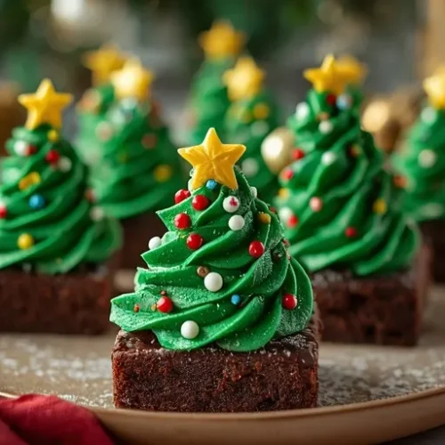 Christmas Tree Brownies recipe