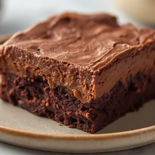 Fudge Frosted Brownies recipe