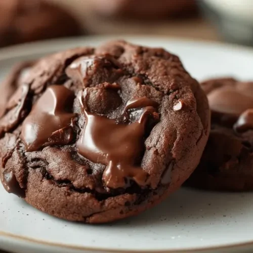 Fudgy Double Chocolate Cookies recipe