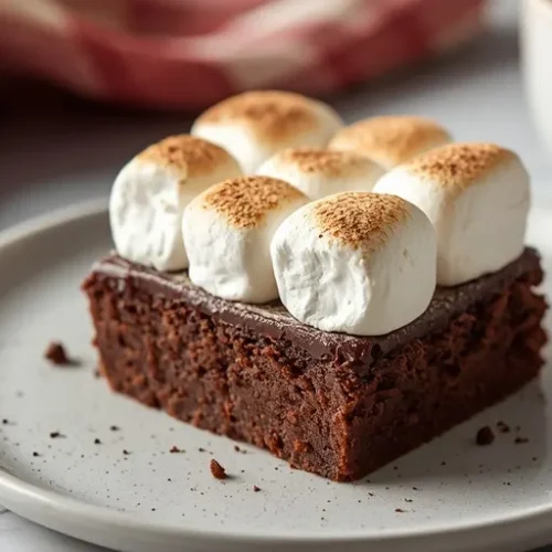Hot Cocoa Brownies recipe