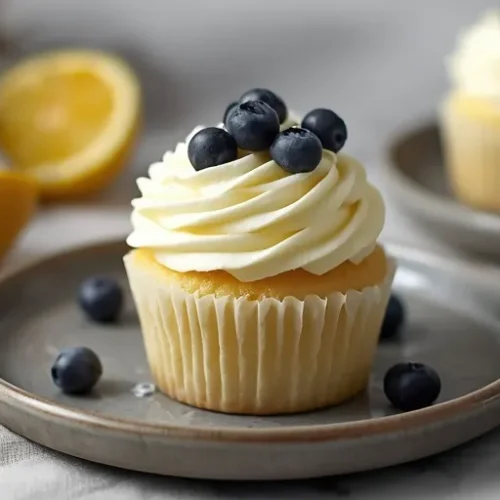 Lemon Blueberry Buttercream Cupcakes recipe