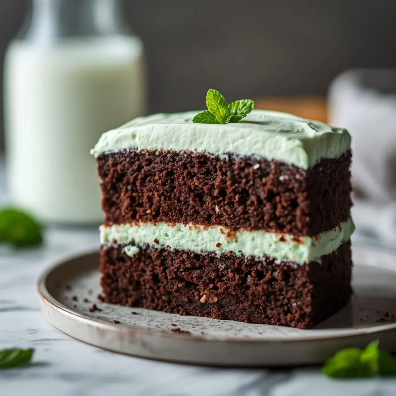 Creamy Mint Chocolate Cake Creamy Mint Chocolate Cake