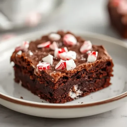 Peppermint Bark Brownies recipe