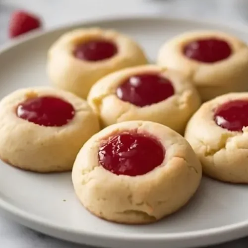 Raspberry Jam Thumbprint Cookies recipe
