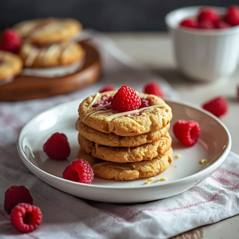 Juicy Raspberry White Chocolate Cookies Juicy Raspberry White Chocolate Cookies