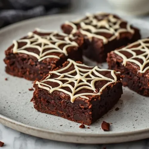 Spiderweb Brownies recipe