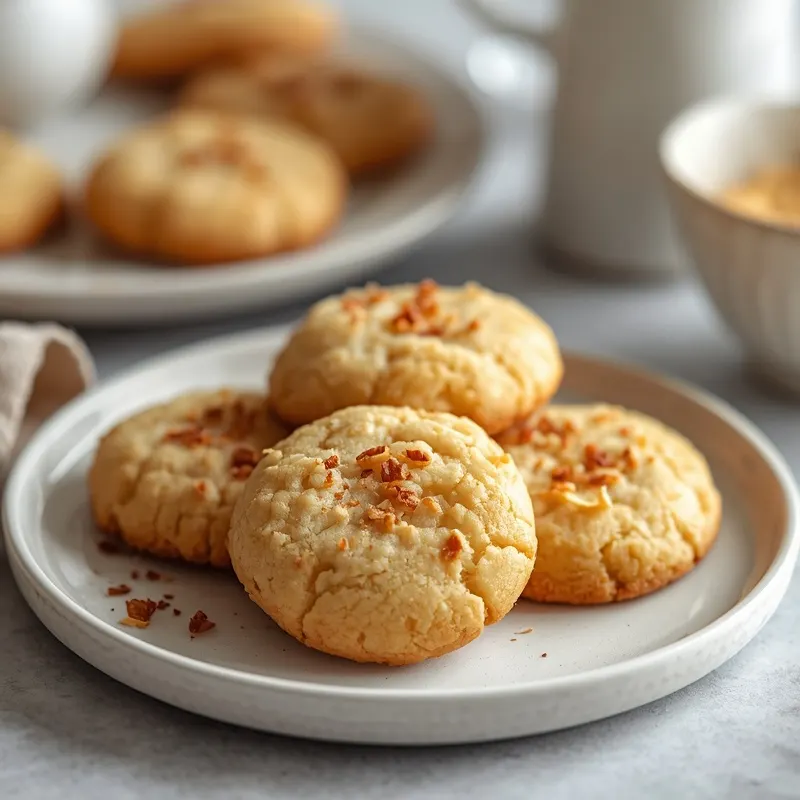 Buttery Toasted Coconut Sugar Cookies with Crispy Coconut