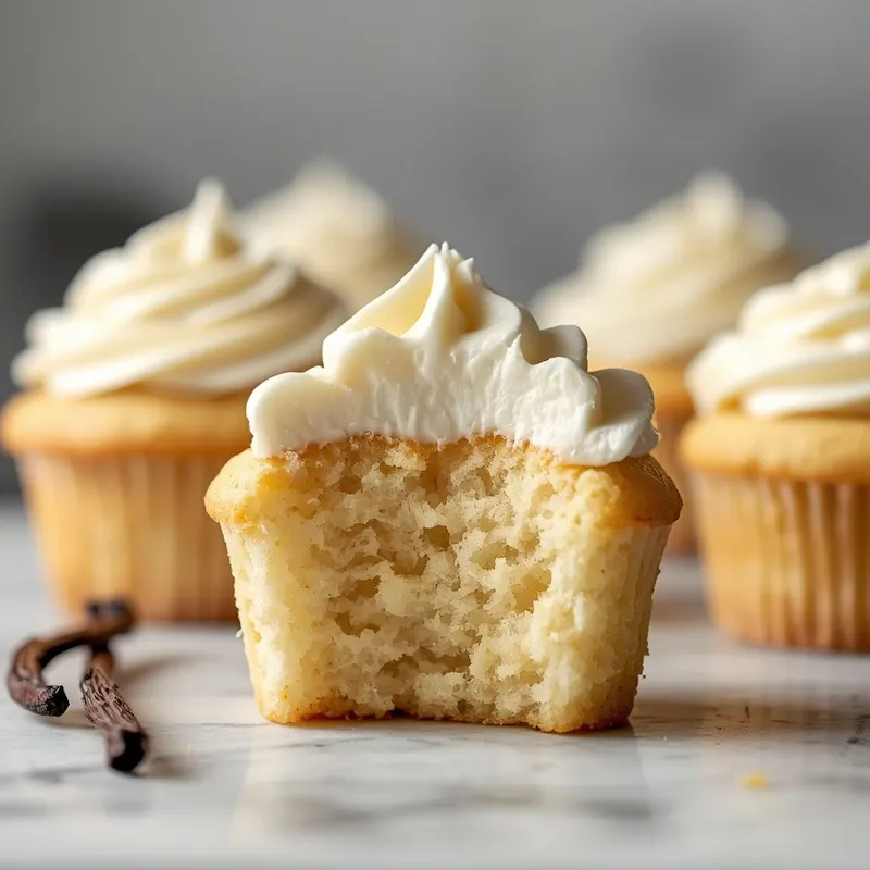 Fluffy Vanilla Bean Cupcakes Fluffy Vanilla Bean Cupcakes