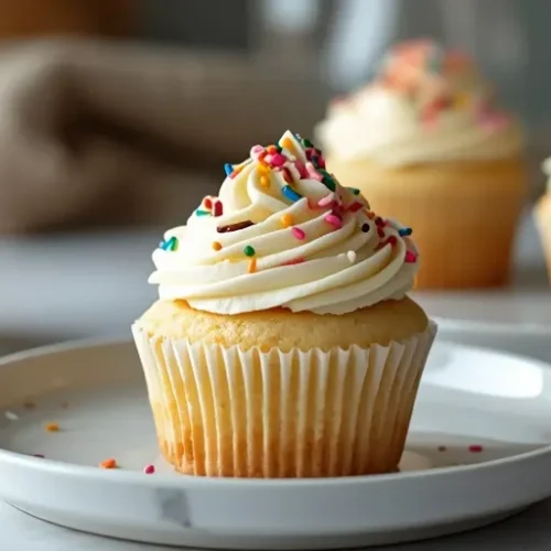 Vanilla Sprinkle Cupcakes recipe