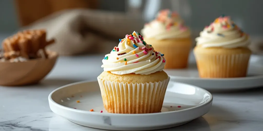 Vanilla Sprinkle Cupcakes recipe