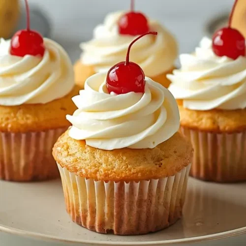 Banana Split Cupcakes recipe