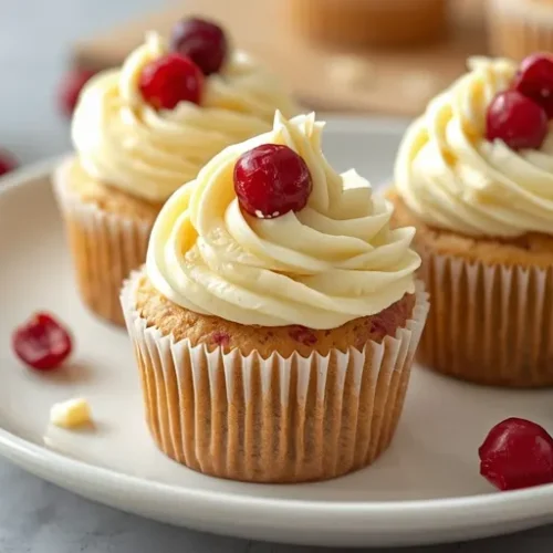 Cranberry White Chocolate Cupcakes recipe