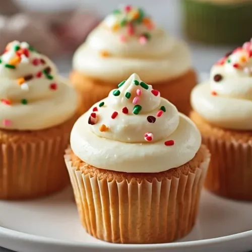 Holiday Sprinkle Cupcakes recipe